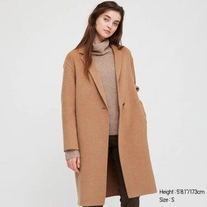 UNIQLO WOOL Camel Double Face Long Coat
